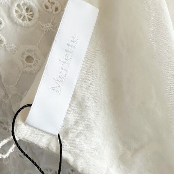 Merlette Millais Broderie Anglaise Cotton Midi Dress Size Medium - Picture 8 of 11